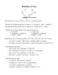 Rotation of Axes