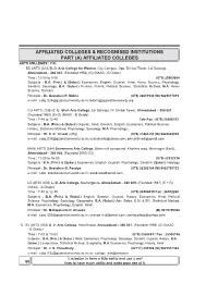 Affiliated Colleges & Recognised Institutions Part