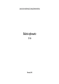 Buletin Informativ ANCR Nr. 15-16