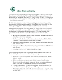 Inline Skating Safety