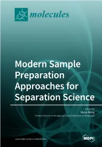 Modern Sample Preparation Approaches for Separation Science