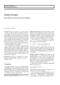 Rotation Averaging