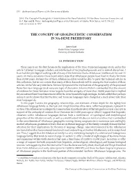 The Concept of Geolinguistic Conservatism in Na-Dene Prehistory