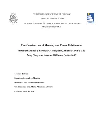 The Construction of Memory and Power Relations in Elizabeth