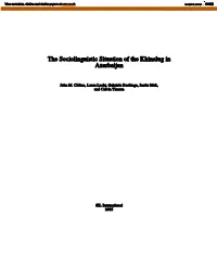The Sociolinguistic Situation of the Khinalug in Azerbaijan