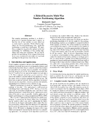 A Hybrid Recursive Multi-Way Number Partitioning Algorithm Richard E