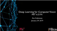 Deep Learning for Computer Vision