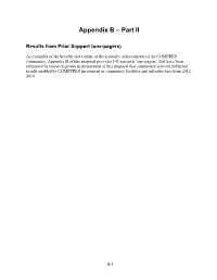 NSF Renewal Proposal Appendix B