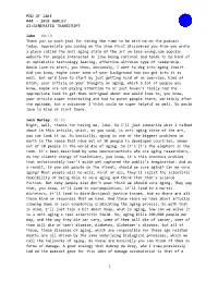 Pod of Jake #44 – Jack Harley Ai-Generated Transcript 1