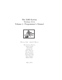 The XSB System Version 3.3.X Volume 1: Programmer's Manual