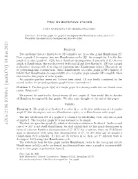 Two Hamiltonian Cycles of L(G), As Follows