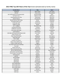 2015 PING Top 100 Fitters of the Year (Listed Alphabetically by Facility Name)