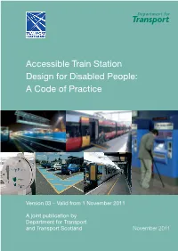 Accessible Train Station Design for Disabled People: a Code of Practice