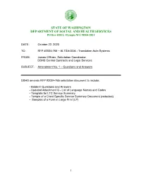Bidders' Questions