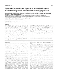 Ephrin-B1 Signals Integrin-Mediated Responses 3075