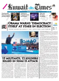 'Democracy Itself' at Stake in Election