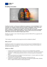 Enabling Innovation