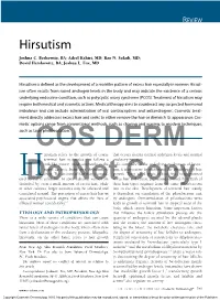 Hirsutism Joshua C