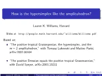 How Is the Hypersimplex Like the Amplituhedron?