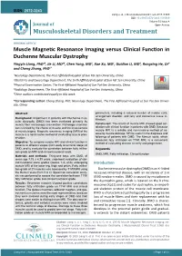 Muscle Magnetic Resonance Imaging Versus Clinical Function In