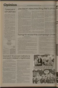 Opinion Page 2/The Battalion/Wednesday, June 6, 1984 Jackson Resurrecting Ike's Ploy 1 Percent Ur by DAVID S