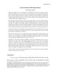 Silver-Swartz 1 Lexical Variation in Italian Sign Language1 Amira