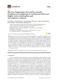 The Low Temperature Solvent-Free Aerobic Oxidation of Cyclohexene to Cyclohexane Diol Over Highly Active Au/Graphite and Au/Graphene Catalysts
