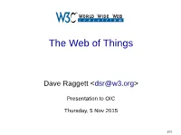 The Web of Things, Nov'15