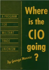 A Program for Militant Trade Unionism