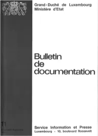 Bulletin De Documentation