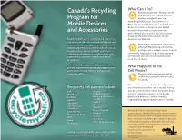 Canada's Recycling Program for Mobile Devices and Accessories