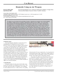 Homicide Using an Air Weapon