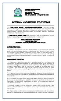 INTERNAL & EXTERNAL 2Nd POSTING