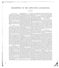 Description of the Kittanning Quadrangle
