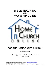 Face Opposition with Humble Confidence 1 Peter 3:13-18A