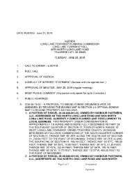 June 21, 2019 AGENDA LONG LAKE TOWNSHIP PLANNING