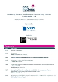 Programme 10.00 Registration 10.20 Welcome from the Host