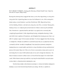 ABSTRACT RAY, BRADLEY RUSSELL. Reintegrative Shaming