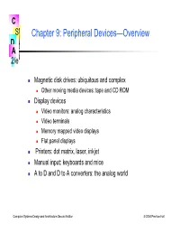 Chapter 9: Peripheral Devices—Overview D a 2/E
