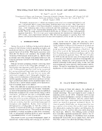 Mimicking Black Hole Event Horizons in Atomic and Solid-State Systems