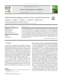Physical a High-Sensitivity Graphene Ammonia Sensor Via