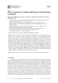 PM2.5 Cooperative Control with Fuzzy Cost and Fuzzy Coalitions
