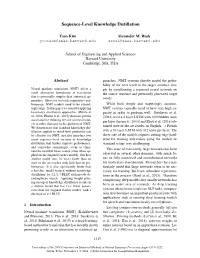 Sequence-Level Knowledge Distillation