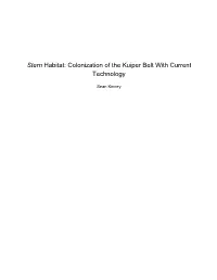Stern​Habitat: Colonization of the Kuiper Belt with Current Technology