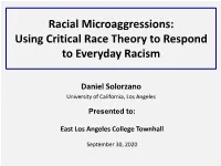 Using Critical Race Theory to Respond to Everyday Racism
