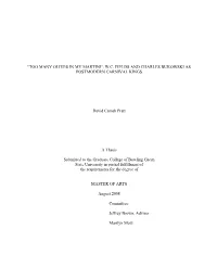 WC Fields and Charles Bukowski As