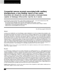 Congenital Venous Anomaly Associated with Capillary