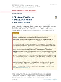 DPD Quantification in Cardiac&Nbsp;Amyloidosis