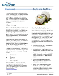 Factsheet Sushi and Sashimi