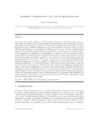 Interstellar Communication: the Case for Spread Spectrum